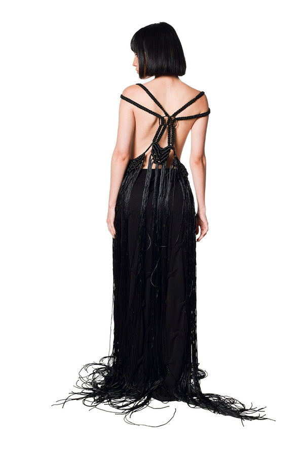 Vestido Macrame Negro